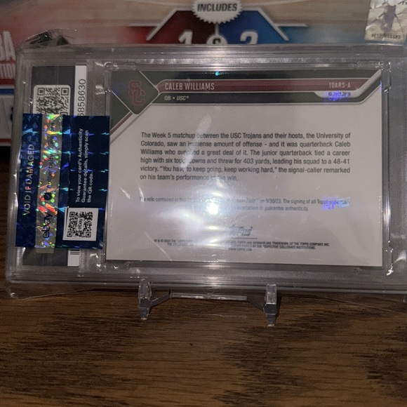 2023 Caleb Williams Topps U NOW RELICS BLACK  Auto💯🔥🔥🔥🔥🔥 - Picture 4 of 6